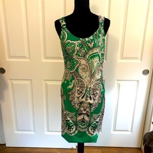 INC  short length green dress.
